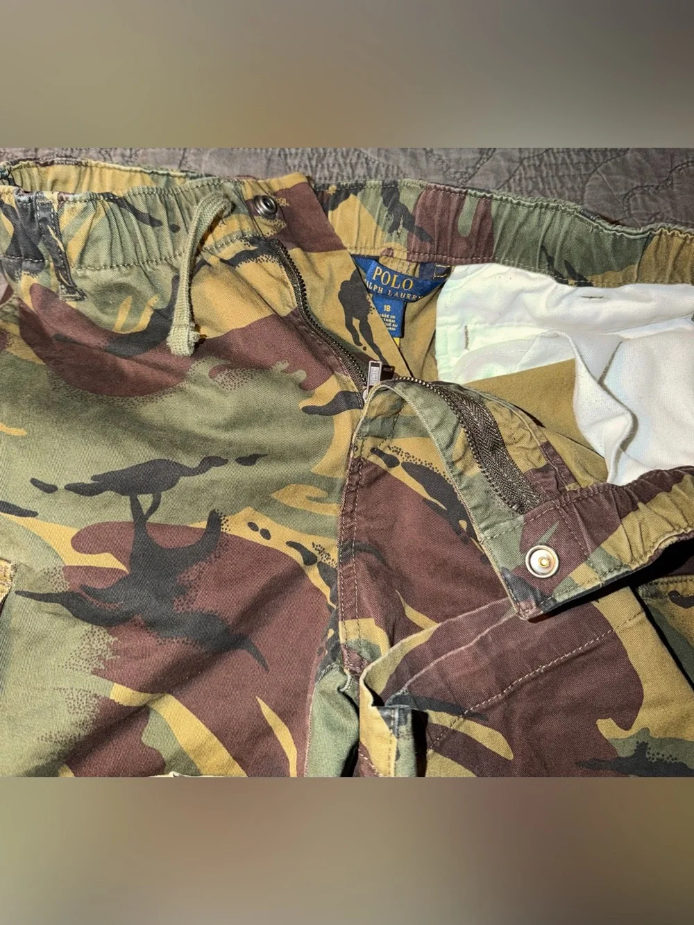Polo by Ralph Lauren Cargo Pants-Classics Brit Camo Boys Size-18